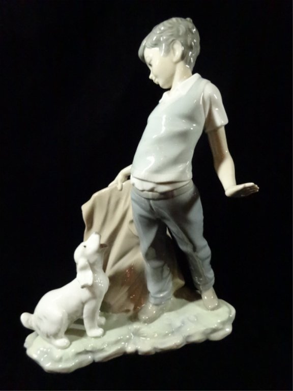 NAO PORCELAIN FIGURINE, BOY WITH DOG, APPROX 9.5"H (1 of 6)