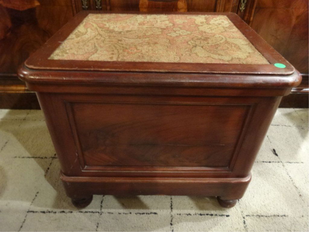 ANTIQUE WOOD CHAMBER POT COMMODE, MID TO LATE 1800's, Jan 12, 2016