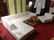 3 PC MODERN WHITE LEATHER SECTIONAL SOFA, TUFTED SEAT,