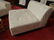 3 PC MODERN WHITE LEATHER SECTIONAL SOFA, TUFTED SEAT, - 3