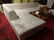 3 PC MODERN WHITE LEATHER SECTIONAL SOFA, TUFTED SEAT, - 5
