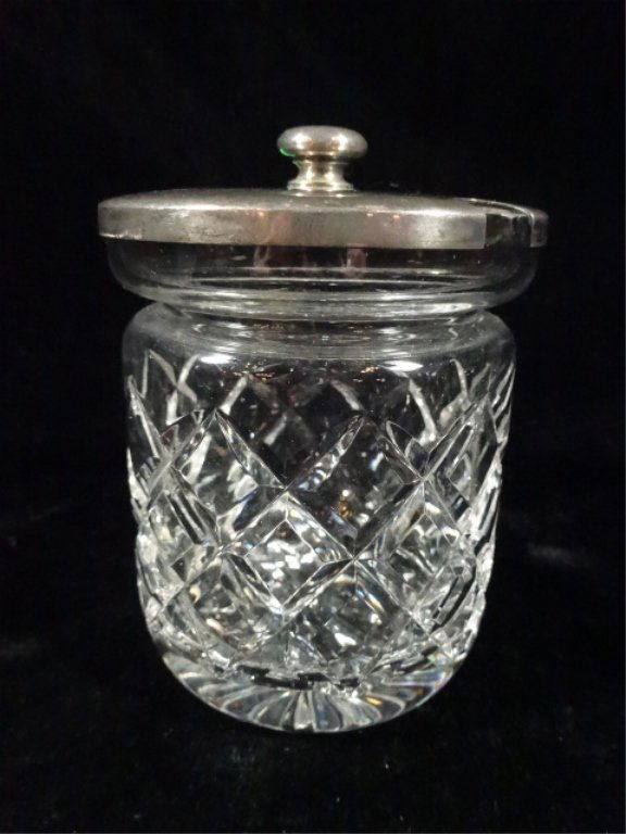 TIFFANY & COMPANY CRYSTAL JAM JAR WITH STERLING SILVER (1 of 5)