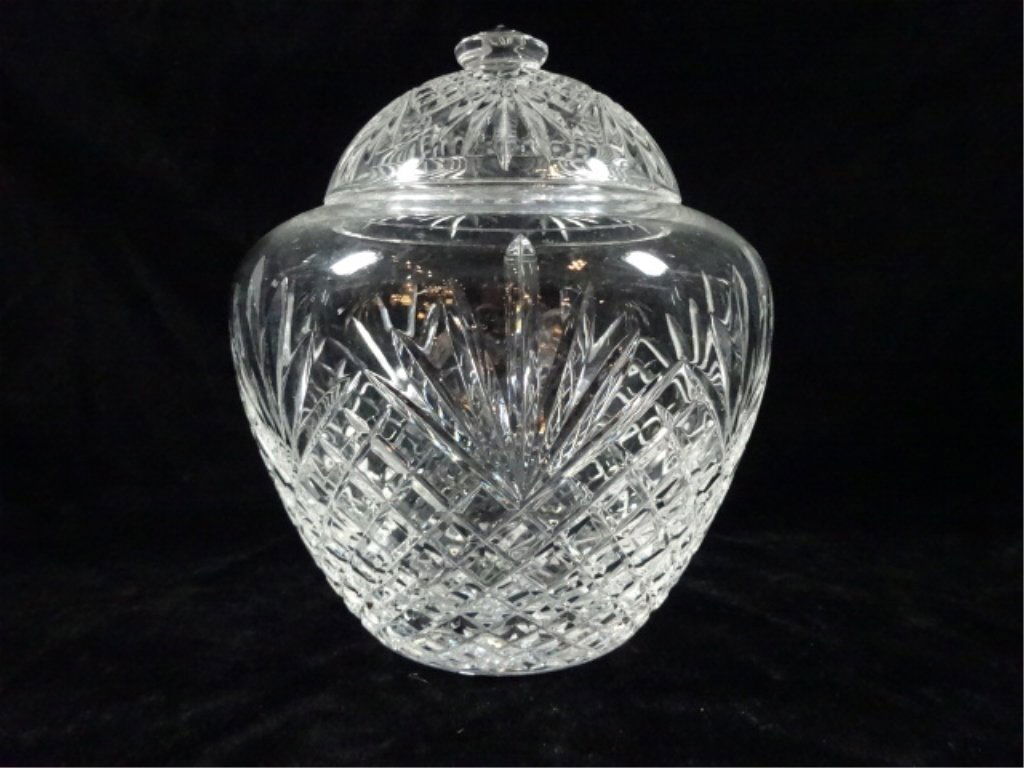 CRYSTAL CANDY JAR WITH LID, APPROX 7.5"H (1 of 3)