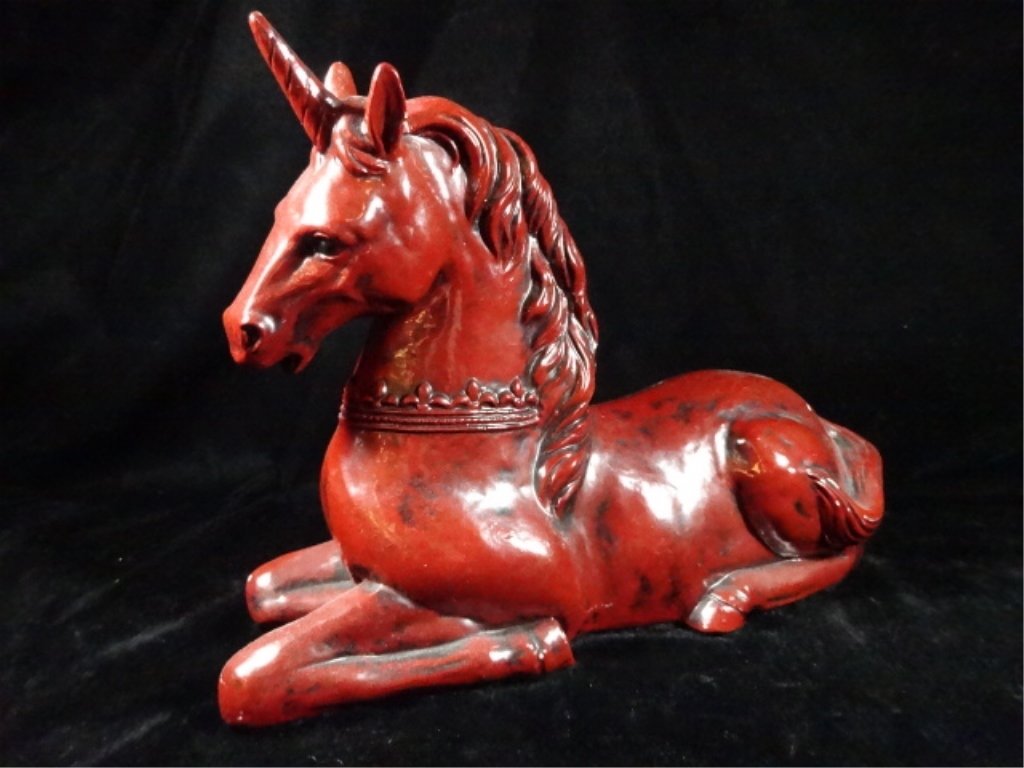 VINTAGE FITZ & FLOYD CERAMIC VERNISSAGE UNICORN, (1 of 7)