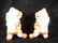 PAIR CHINESE CERAMIC FOO DOGS, APPROX 7"H - 6
