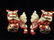 PAIR CHINESE CERAMIC FOO DOGS, APPROX 7"H - 9