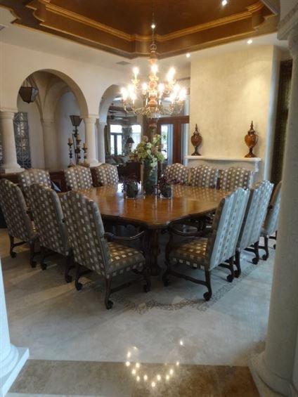 OPULENT LOUIS XIII STYLE DINING TABLE WITH 12 CHAIRS, (1 of 10)