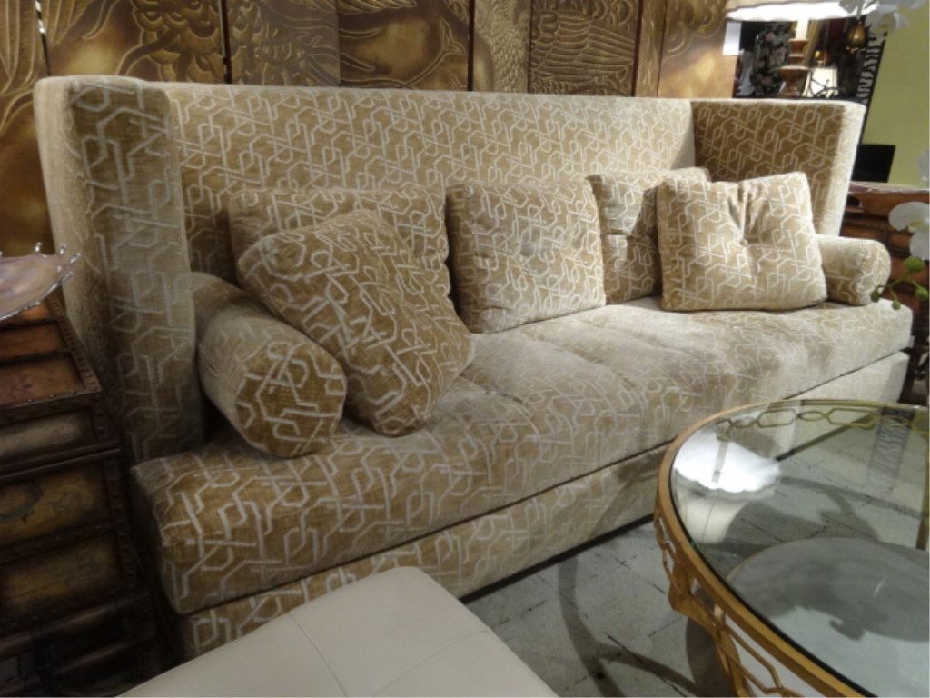 HIGH BACK VELVET WING SOFA, DESIGN CENTER OF THE AMERI, (1 of 5)