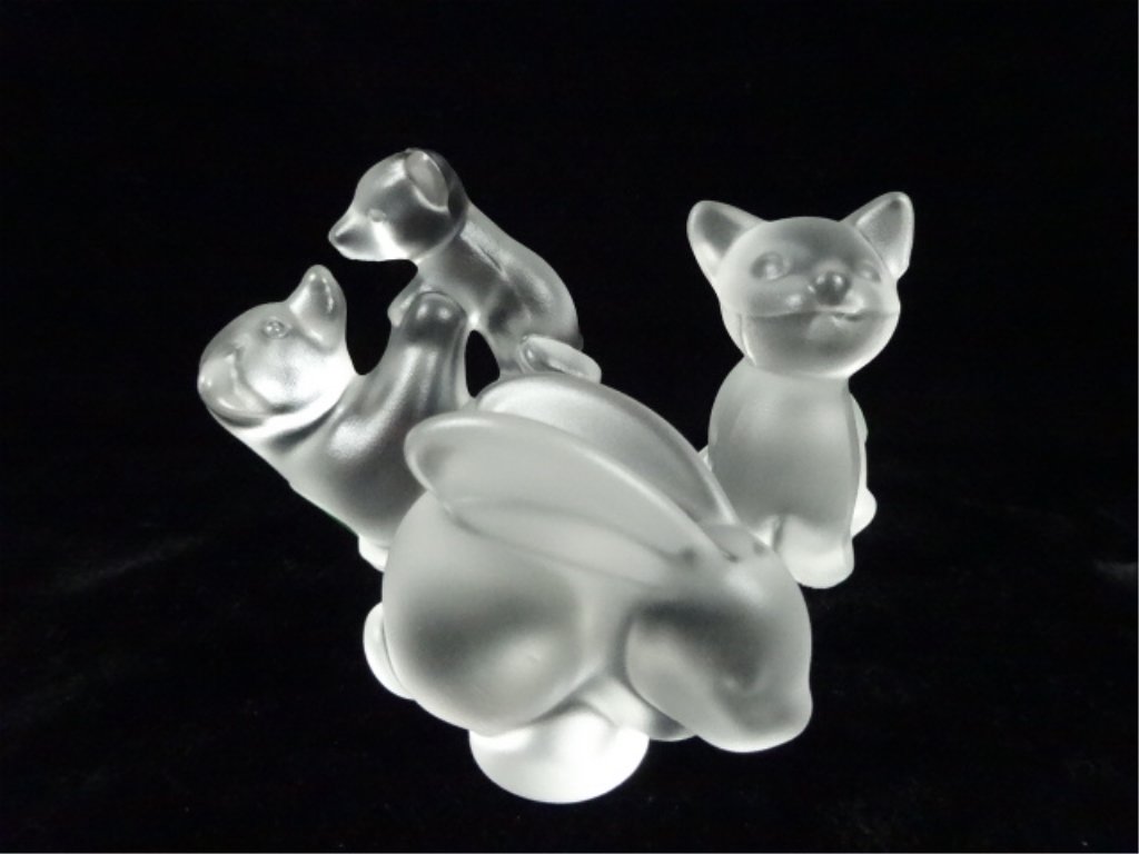 3 PC CRISTAL DE SEVRES CRYSTAL FIGURINES, MADE IN (1 of 10)