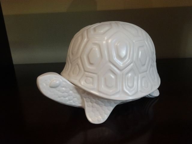 2 PC CERAMIC TURTLE BOX, APPROX 8"W (1 of 2)