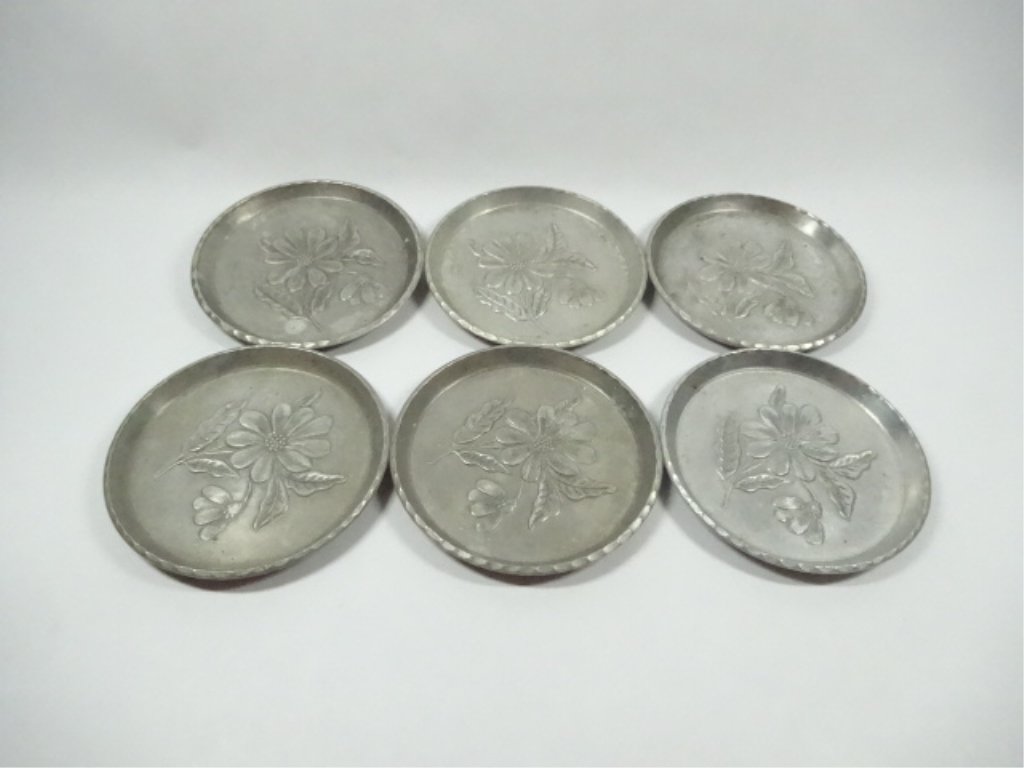 6 EVERLAST FORGED ALUMINUM COASTERS, APPROX 3.5": 6 EVERLAST FORGED ALUMINUM COASTERS, APPROX 3.5" DIAMETER