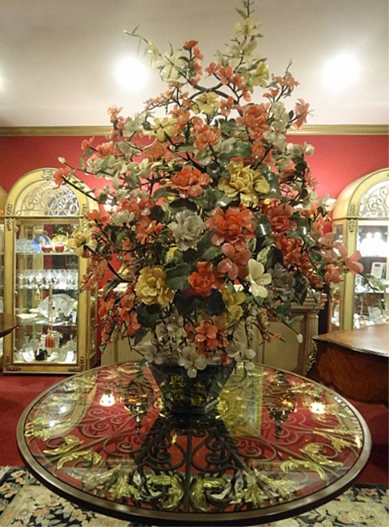 MONUMENTAL 6 FT CHINESE JADE TREE WITH JADE, PINK (1 of 8)