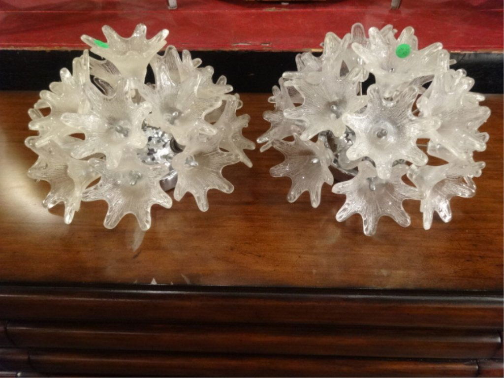 PAIR MURANO MAZZEGA SPUTNIK FLOWER GLASS CEILING (1 of 7)
