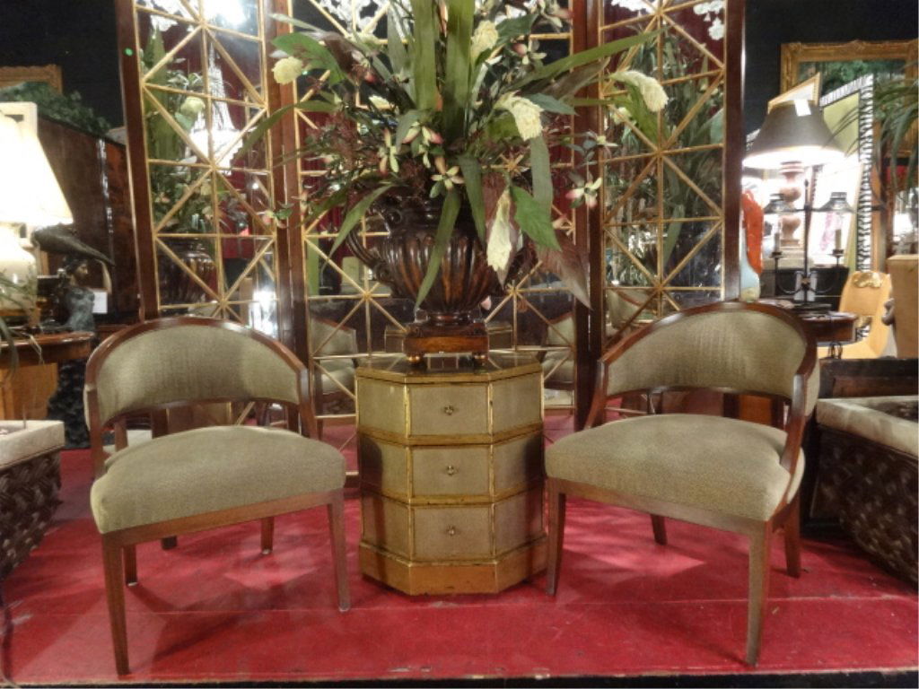 PAIR NEOCLASSIC CLAUDE ARMCHAIRS BY ALEXA HAMPTON FOR (1 of 8)