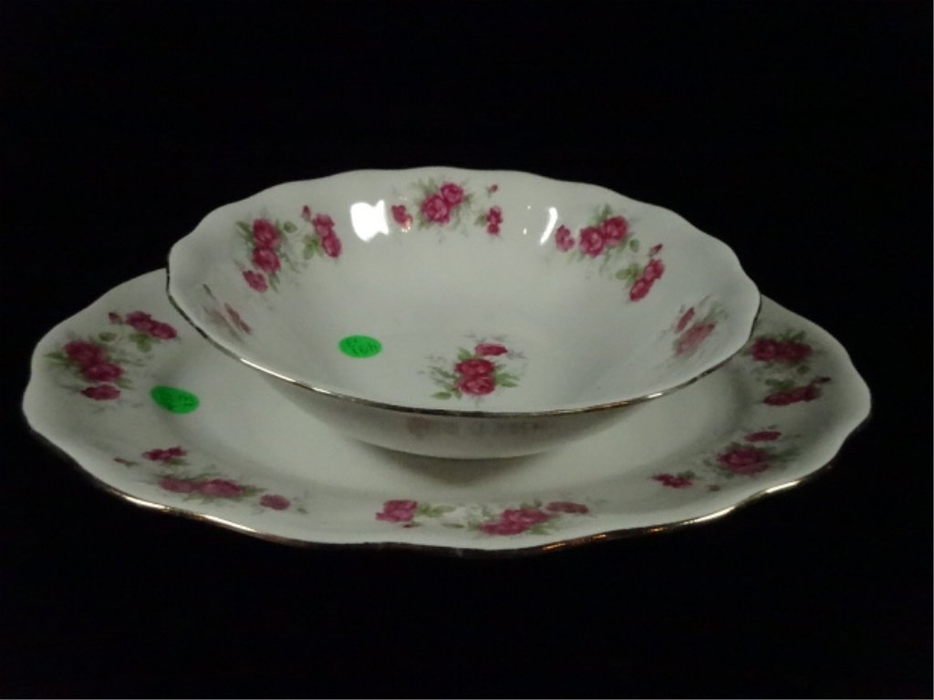 2 PC JAROLINA CHINA BOWL & PLATTER, MADE IN POLAND, (1 of 9)
