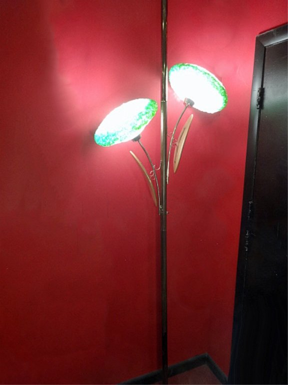 MID CENTURY MODERN SPUN ACRYLIC FLOOR LAMP, 1950's, 2 (1 of 10)