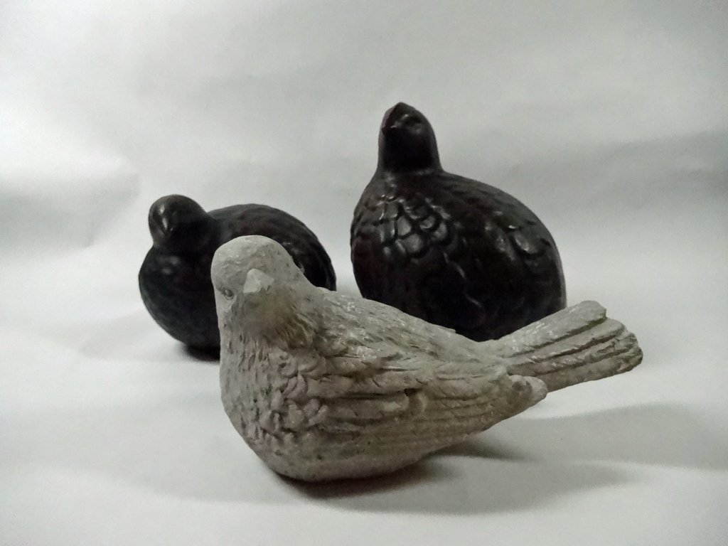 3 PC POTTERY BIRDS, TALLEST APPROX 5.5"H (1 of 7)