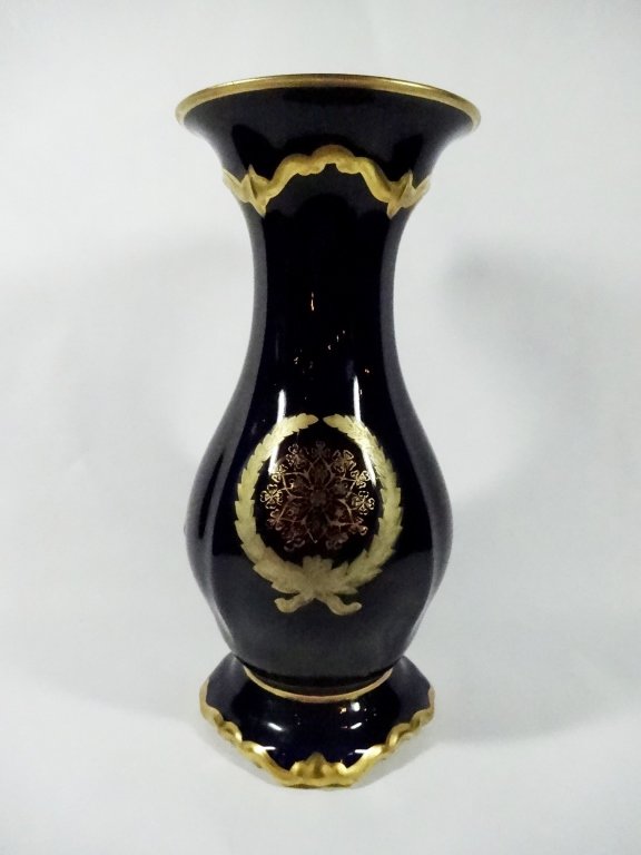 ROSENTHAL POMPADOUR VASE, COBALT BLUE, APPROX 8.25"H (1 of 5)