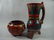 2 PC MEXICAN POTTERY, TALLEST APPROX 9"H