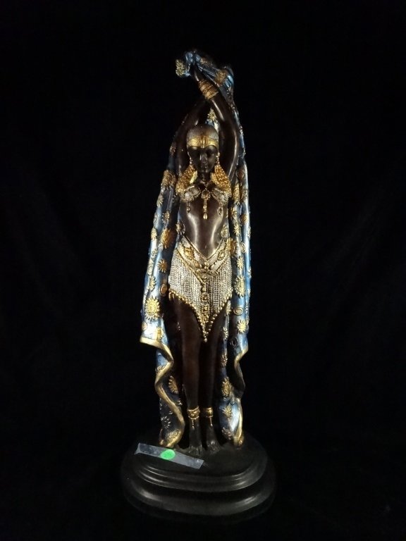 PATINATED BRONZE SCULPTURE, CHIPARUS STYLE ART DECO (1 of 6)