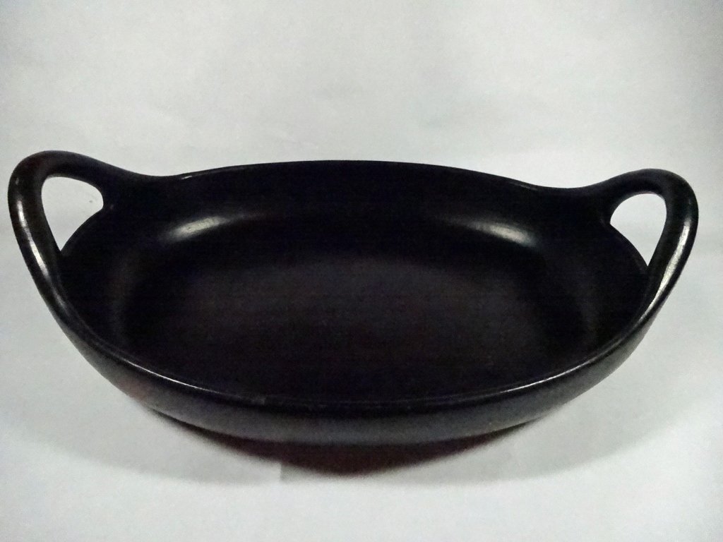 CERAMIC TRAY WITH TWO HANDLES, APPROX 16 5/8W (1 of 5)