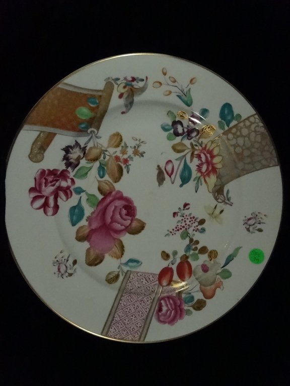 MOTTAHEDEH PLATTER, FLORAL DESIGN, MADE IN PORTUGAL,: MOTTAHEDEH PLATTER, FLORAL DESIGN, MADE IN PORTUGAL, APPROX 12 7/8" DIAMETER