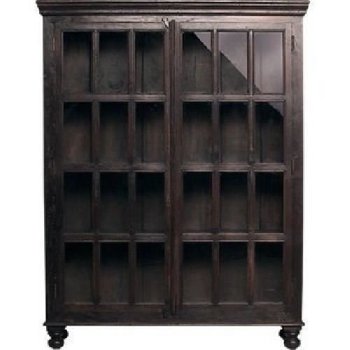 FAULKNER LIBRARY CABINET BY CRATE AND BARREL,: FAULKNER LIBRARY CABINET BY CRATE AND BARREL, BLACK/BROWN FINISH, EXCELLENT GENTLY USED CONDITION, 51"W X 15"D X 68"H