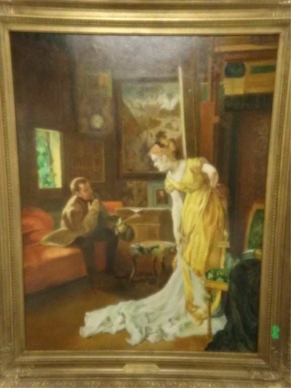 ALFRED EMILE LEOPOLD STEVENS (ATTRIB.) OIL PAINTING ON (1 of 10)