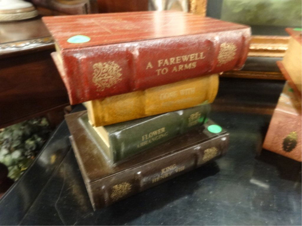 WOOD BOOK FORM TABLE TOP CHEST OF DRAWERS, EACH OF 4 (1 of 4)