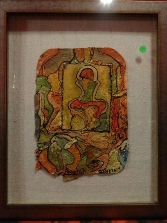 ALEXANDER GORE OIL PAINTING, ABSTRACT FACE, WITH (1 of 10)