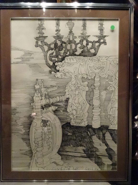 MARIA MARKOWSKA PEN & INK DRAWING, SIGNED & DATED 1972, (1 of 5)