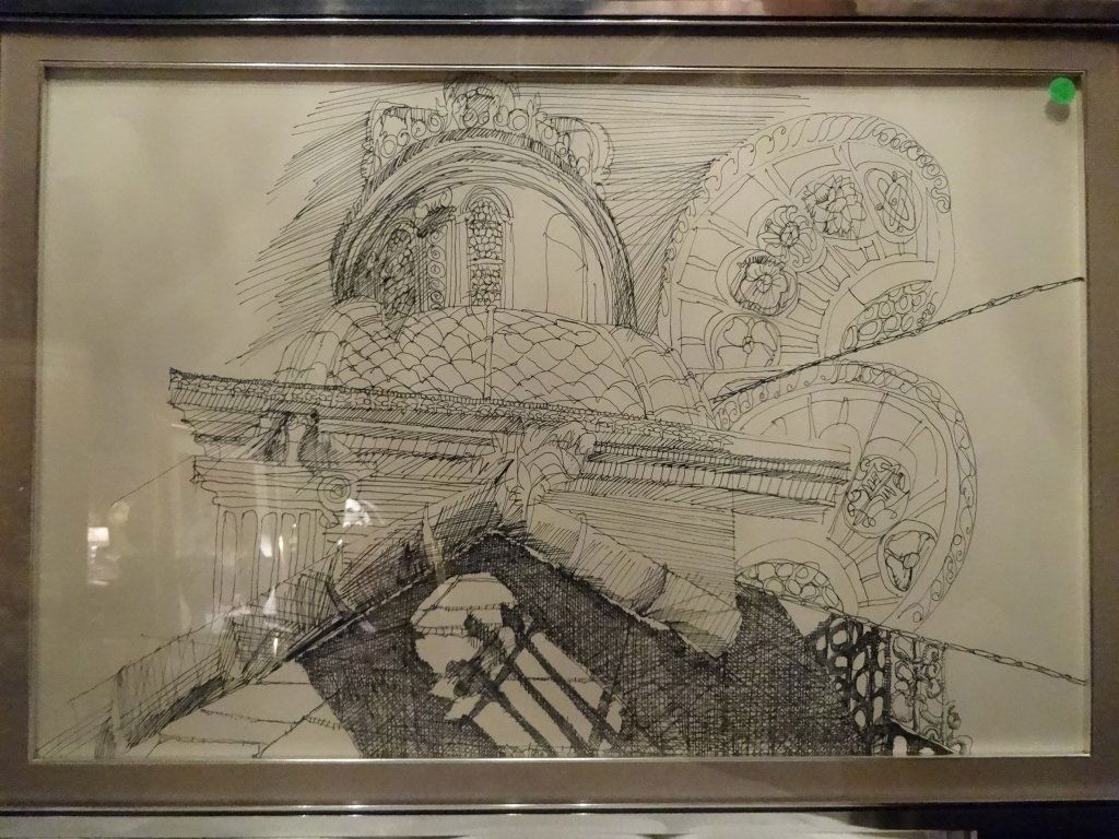 MARIA MARKOWSKA PEN & INK DRAWING, FRAMED SIZE APPROX (1 of 5)