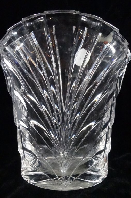CRYSTAL VASE, FAN SHAPE, APPROX 7"H (1 of 3)