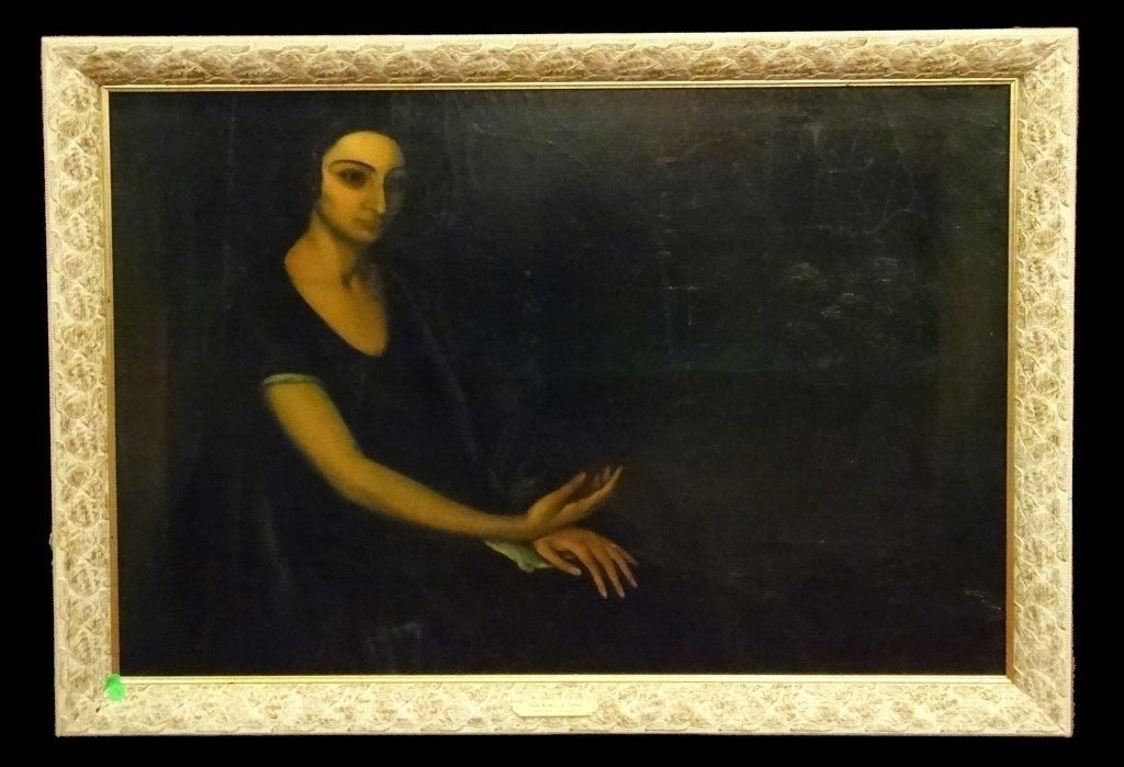 JULIO ROMERO DE TORRES (ATTRIB.) OIL PAINTING ON (1 of 6)