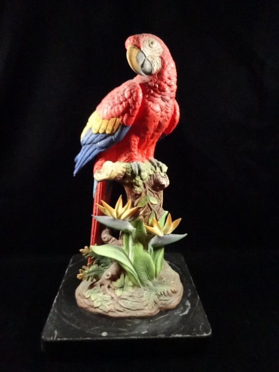 ANDREA BY SADEK PORCELAIN FIGURINE, SCARLET MACAW (1 of 7)