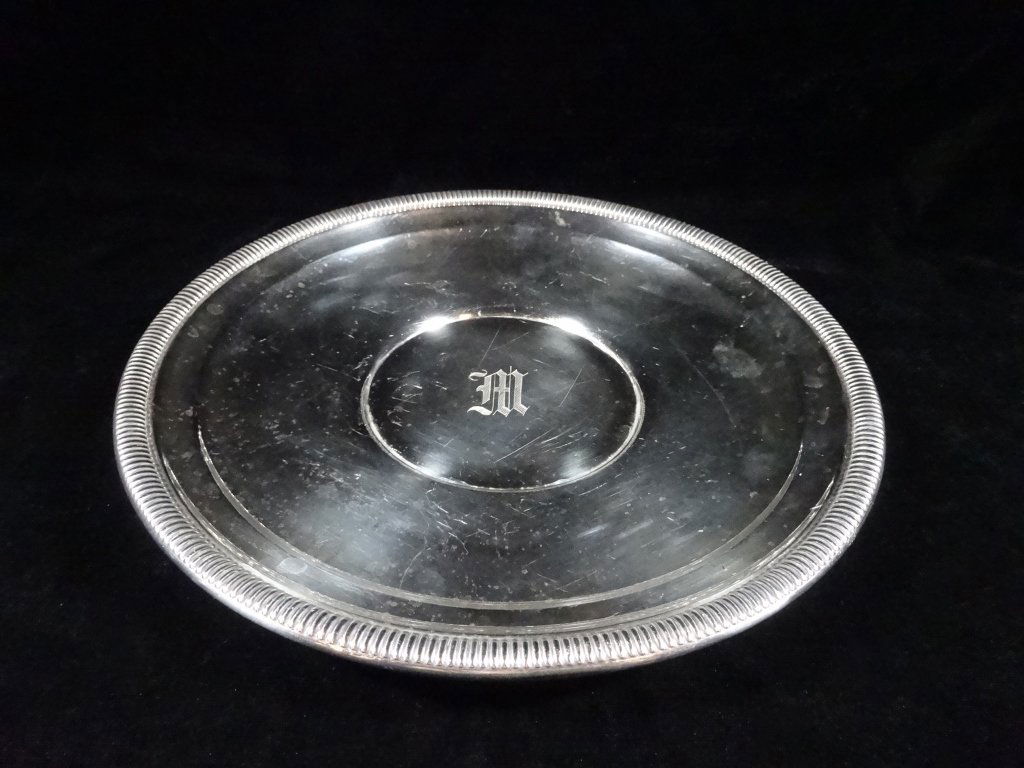 GORHAM STERLING SILVER PLATE, MONOGRAMMED, APPROX 9.75" (1 of 4)