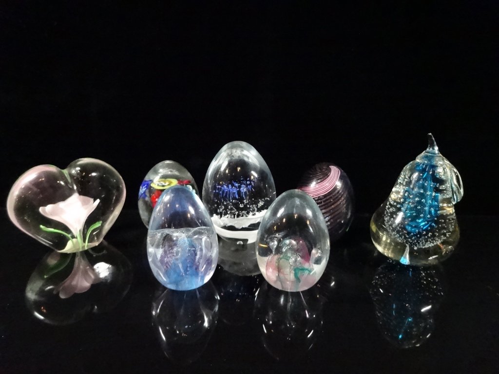 7 ART GLASS PAPERWEIGHTS, INCLUDES MURANO ITALY ART (1 of 10)