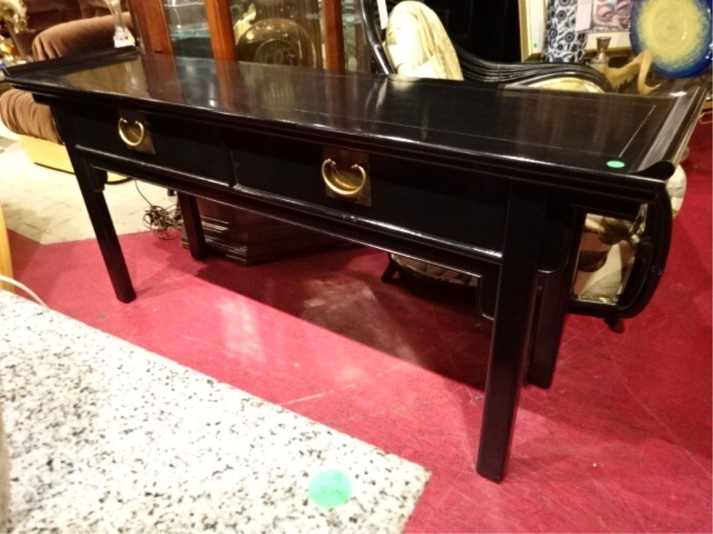 CENTURY FURNITURE ASIAN STYLE CONSOLE TABLE, 2 DRAWERS, (1 of 5)