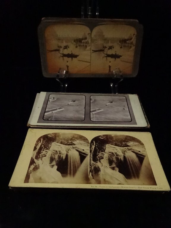 38 STEREOPTICON STEREO VIEWER CARDS, TRAVEL SCENES, (1 of 4)