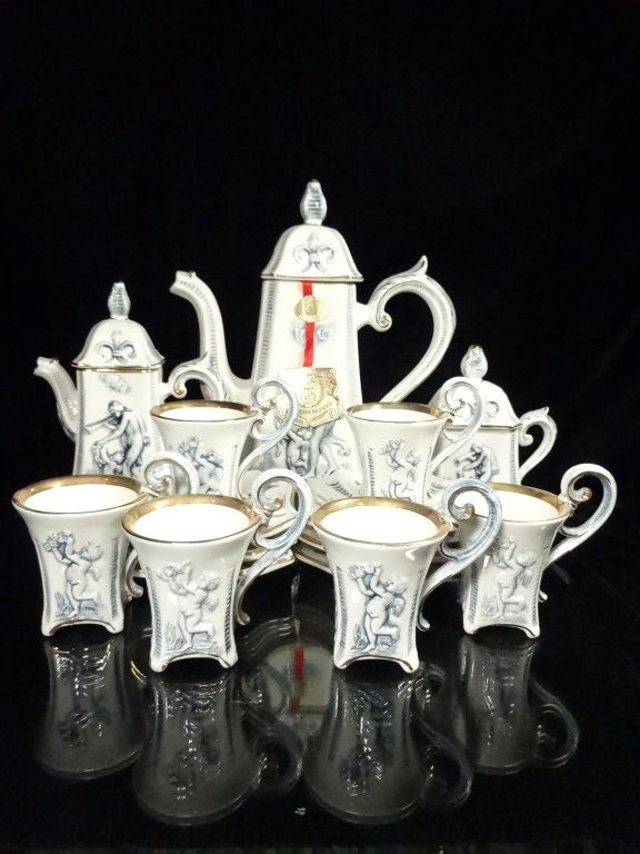 15 PC R. CAPODIMONTE DEMITASSE COFFEE SET, INCLUDES (1 of 5)