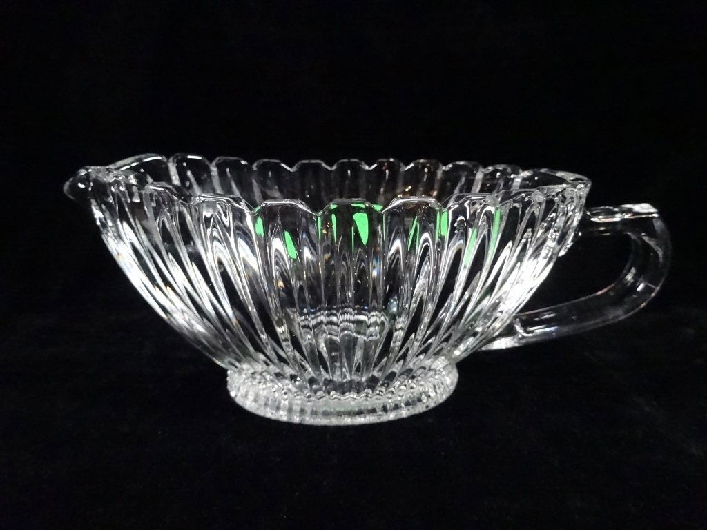 CRYSTAL GRAVY BOAT, APPROX 8"L, SKU617.10 (1 of 2)