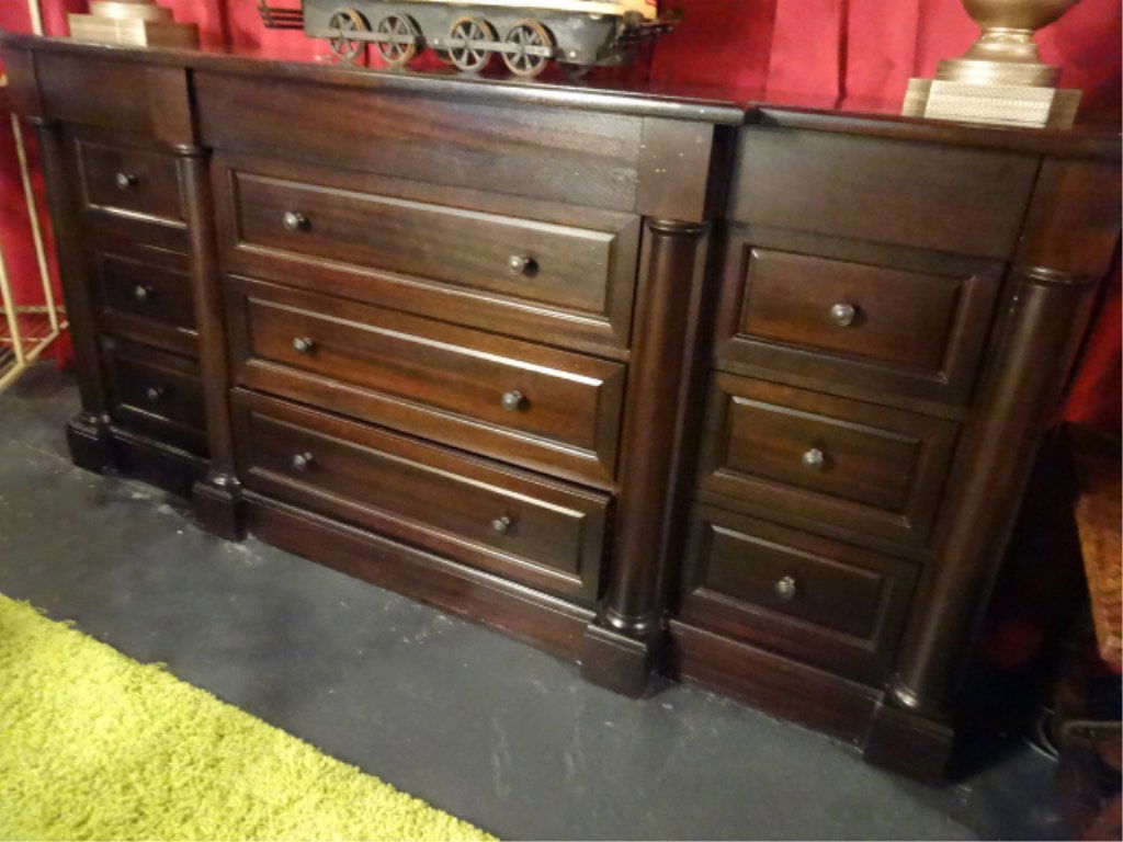 RESTORATION HARDWARE 12 DRAWER DRESSER, DARK FINISH, (1 of 7)