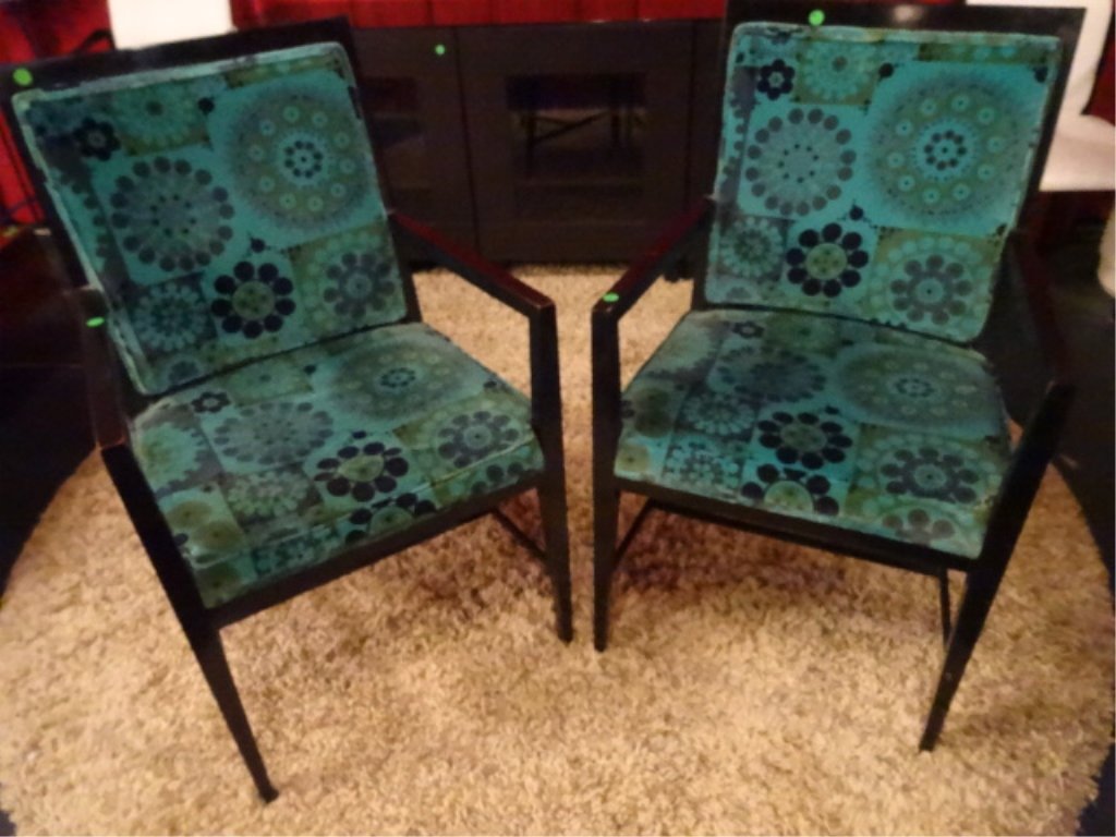 PAIR MIDCENTURY MODERN ARMCHAIRS, 1950's/60's, ORIGINAL (1 of 8)