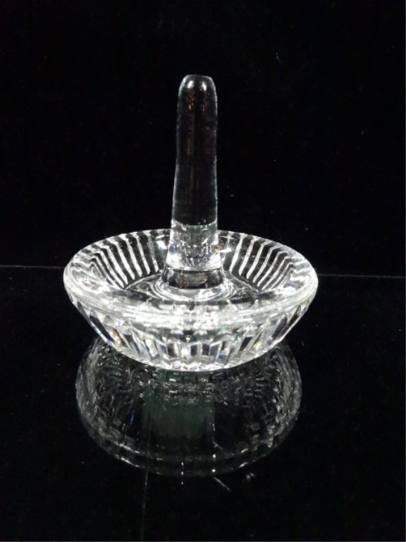 WATERFORD CRYSTAL RING HOLDER, APPROX 3"H: WATERFORD CRYSTAL RING HOLDER, APPROX 3"H