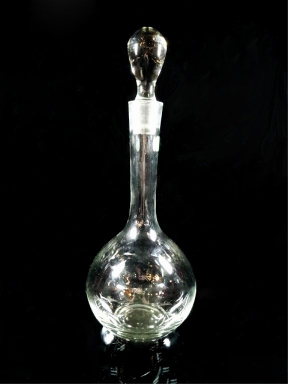 TALL CRYSTAL DECANTER, APPROX 15"H (1 of 4)