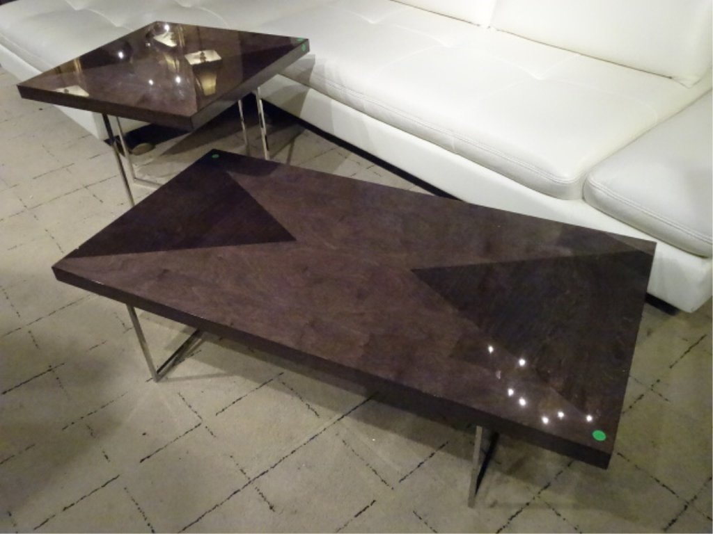 2 PC MODERN COFFEE TABLE AND SIDE TABLE, MILO BAUGHMAN (1 of 6)