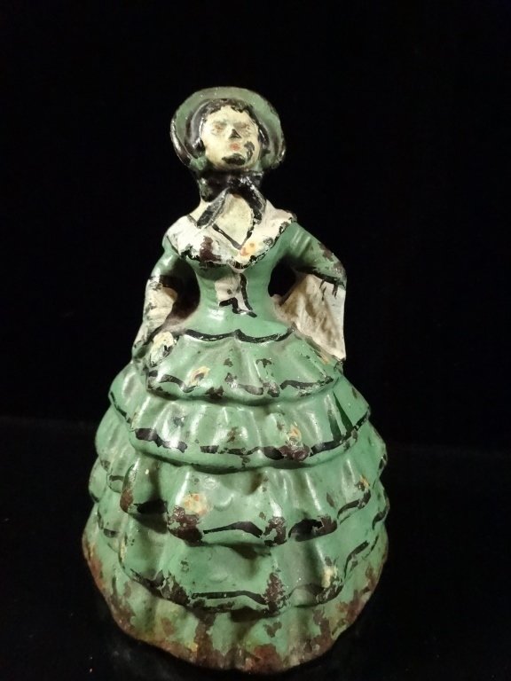 PAINTED CAST IRON DOOR STOP, STANDING WOMAN, APPROX 5"H (1 of 6)