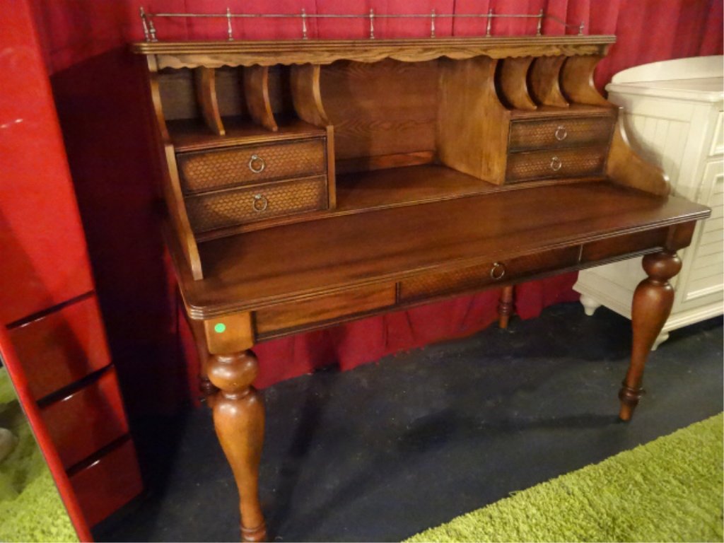 TOMMY BAHAMA STYLE DESK, 4 UPPER DRAWERS, LETTER (1 of 7)