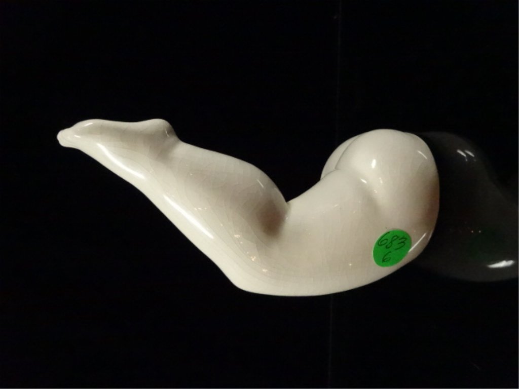 CERAMIC WALL HOOK, BOTERO STYLE LEG, CLAY ART SAN (1 of 6)
