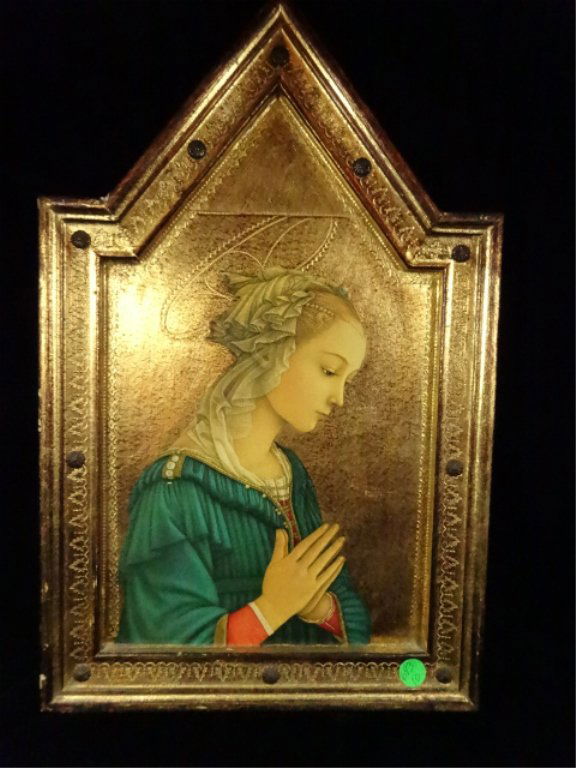 FRAMED MADONNA ICON PRINT, MINOR CHIPS TO FRAME, FRAME (1 of 7)